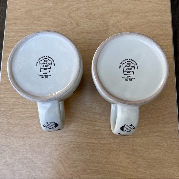 The Treasure Chest Vintage 1998 Mimbres Fish Mug Design #215 Set Of 2 - Picture 5 of 16